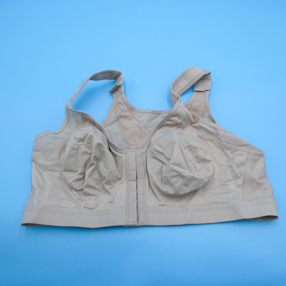 Leonisa Front Closure Bra Womens‎ 40DD 11473 Posture Corrector Beige Polyamide